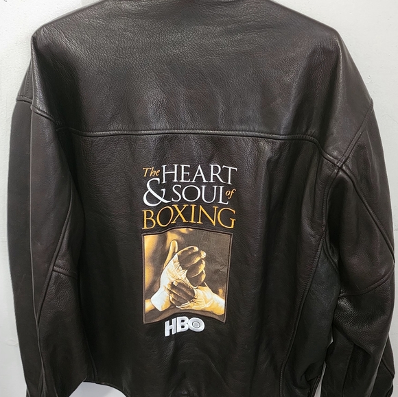 The Heart & Soul Of Boxing HBO Leather Jacket - Made In the USA - Picture 5 of 7